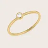 Pajure 14k Gold Bezel Lab Grown Diamond Ring In Gold