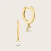 Pajure 14k Gold Lab Grown Diamond Drop Huggie Hoop Earrings In Gold