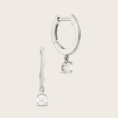 Pajure 14k Gold Lab Grown Diamond Drop Huggie Hoop Earrings In Multi
