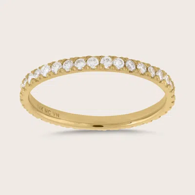 Pajure 14k Gold Lab Grown Diamond Eternity Band Ring - Size 7