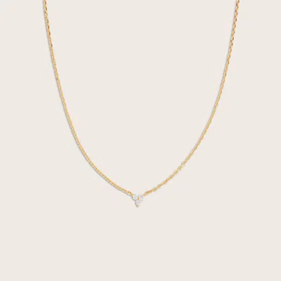 Pajure 14k Gold Lab Grown Diamond Triplet Pendant Necklace