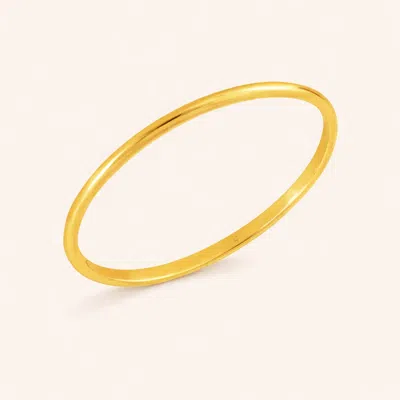 Pajure 14k Gold Thin Wedding Band Ring In Orange