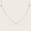 Pajure 14k Yellow Gold 3 Stone Round Lab Grown Diamond Charm Necklace In Gold