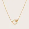 Pajure 14k Yellow Gold & Lab Grown Diamond Interlocking Circles Pendant Necklace In Gold