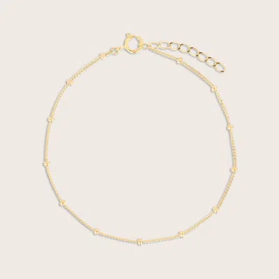 Pajure 14k Yellow Gold Beaded Chain Bracelet