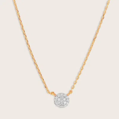 Pajure 14k Yellow Gold Lab Grown Diamond Pavé Pendant Necklace