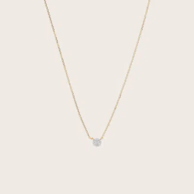 Pajure 14k Yellow Gold Lab Grown Diamond Pavé Pendant Necklace In Purple