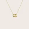 Pajure 14k Yellow Gold Linked Circle Pendant Necklace In Gold