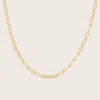 Pajure 14k Yellow Gold Paperclip Chain Link Necklace In Gold