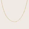 Pajure 14k Yellow Gold Station Bead Chain Necklace In Gold