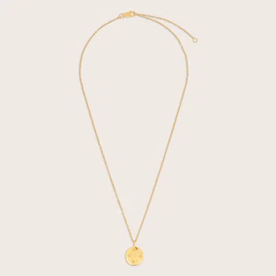 Pajure 18k Gold Vermeil Capricorn Zodiac Necklace With Sapphire Crystal