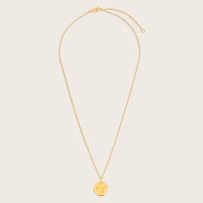 Pajure 18k Gold Vermeil Leo Zodiac Necklace With Sapphire Crystal