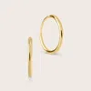 Pajure 18mm 14k Yellow Gold Infinity Hoop Earrings In Gold