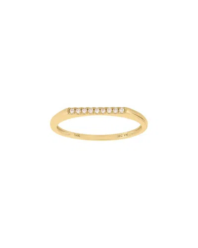 PAJURE FINE JEWELRY PAJURE FINE JEWELRY 14K 0.05 CT. TW. LAB-GROWN DIAMOND BAR RING