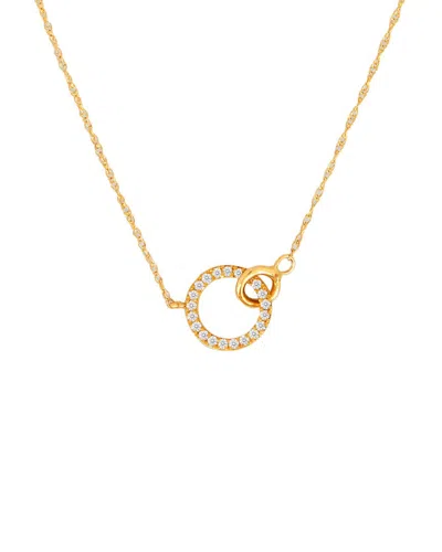 PAJURE FINE JEWELRY PAJURE FINE JEWELRY 14K 0.10 CT. TW. LAB-GROWN DIAMOND CIRCLE PENDANT NECKLACE