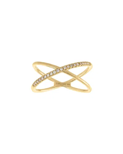 PAJURE FINE JEWELRY PAJURE FINE JEWELRY 14K 0.10 CT. TW. LAB-GROWN DIAMOND X RING