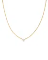 Pajure Fine Jewelry 14k 0.12 Ct. Tw. Lab-grown Diamond Triplet Pendant Necklace