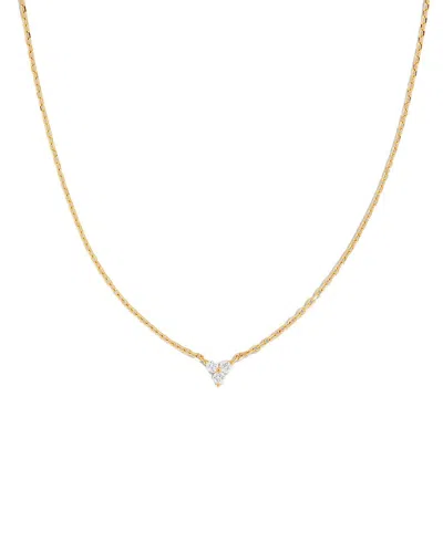 PAJURE FINE JEWELRY PAJURE FINE JEWELRY 14K 0.12 CT. TW. LAB-GROWN DIAMOND TRIPLET PENDANT NECKLACE
