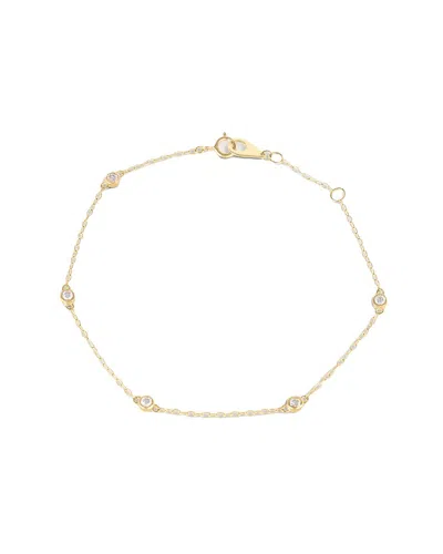 PAJURE FINE JEWELRY PAJURE FINE JEWELRY 14K 0.15 CT. TW. LAB-GROWN DIAMOND STATION BRACELET