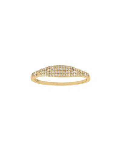 Pajure Fine Jewelry 14k 0.45 Ct. Tw. Lab-grown Diamond Thin Dome Ring In Gold
