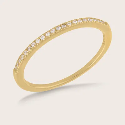 Pajure Sterling Silver Cz Half Eternity Band Ring In Multi