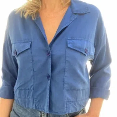 Pako Litto Short Buttoned Jacket In Blue