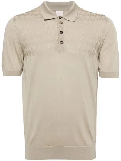 Pal Zileri 3d-knitted Polo Shirt In Neutrals