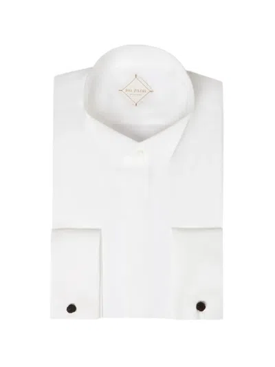 Pal Zileri Banded Collar Shirt In White