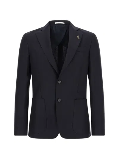 Pal Zileri Baron Single Breasted Blazer Notched Lapel In Black