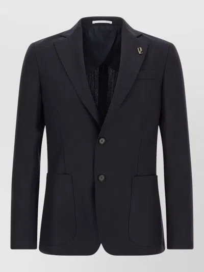 Pal Zileri Baron Single Breasted Blazer Notched Lapel In Black