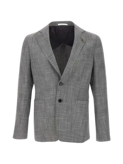 Pal Zileri Brera Single Breasted Blazer Notch Lapel In Gray
