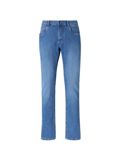 Pal Zileri Belt Loops Jeans In Blue