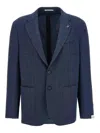 Pal Zileri 'brera' Blazer Button Cuffs In Blue