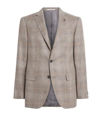 Pal Zileri Cashmere Check Blazer In Multi