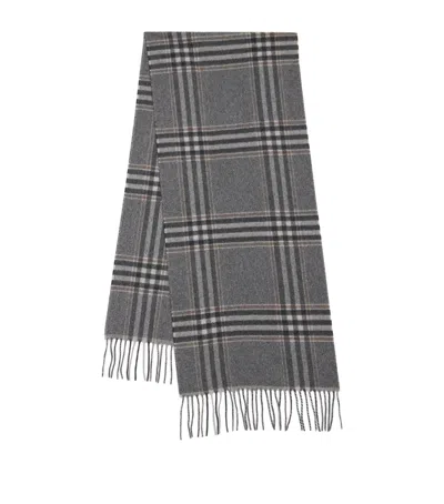 Pal Zileri Cashmere Check Scarf In Black