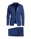 Pal Zileri Cerimonia Man Suit Blue Size 48 Wool, Polyester In Blue