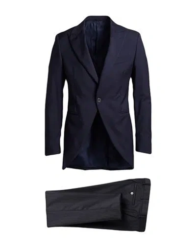 Pal Zileri Cerimonia Man Suit Navy Size 40 Wool In Blue