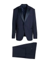 Pal Zileri Cerimonia Man Suit Navy Size 52 Wool, Polyester In Blue
