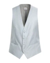 Pal Zileri Cerimonia Man Tailored Vest Sky Blue Size 40 Polyester In Blue