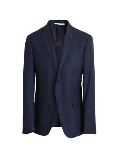 Pal Zileri Checked Jacket In Blue