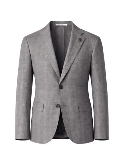 Pal Zileri Check-pattern Blazer In Gray
