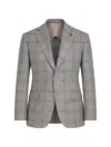 Pal Zileri Check-pattern Blazer In Gray