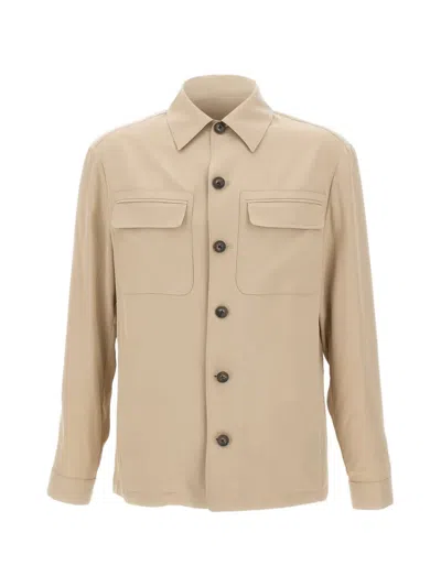 Pal Zileri Chest-pockets Button Jacket In Brown