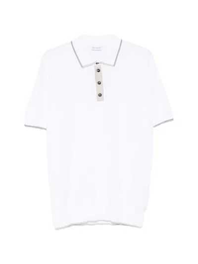 Pal Zileri Contrast-trim Short-sleeve Polo Shirt In White