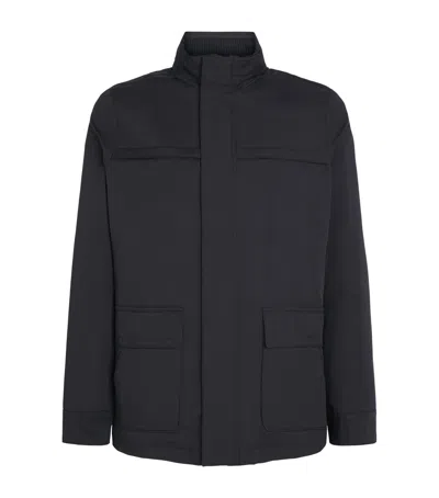 Pal Zileri Cotton-blend Waterproof Oyster Jacket In Black