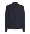 Pal Zileri Cotton-blend Zip-up Sweatshirt In Navy