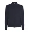 Pal Zileri Cotton-blend Zip-up Sweatshirt In Navy