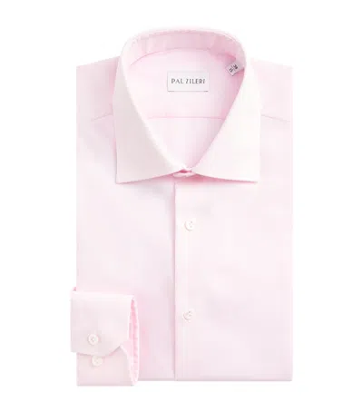 Pal Zileri Cotton Jacquard Shirt In Pink