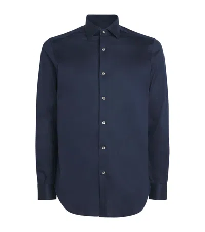 Pal Zileri Cotton Jersey Shirt In Blue