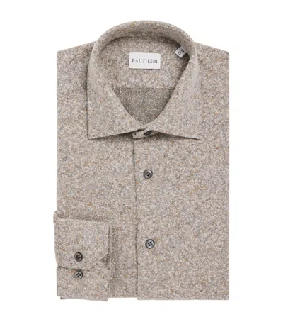 Pal Zileri Cotton-silk-blend Shirt In Neutral